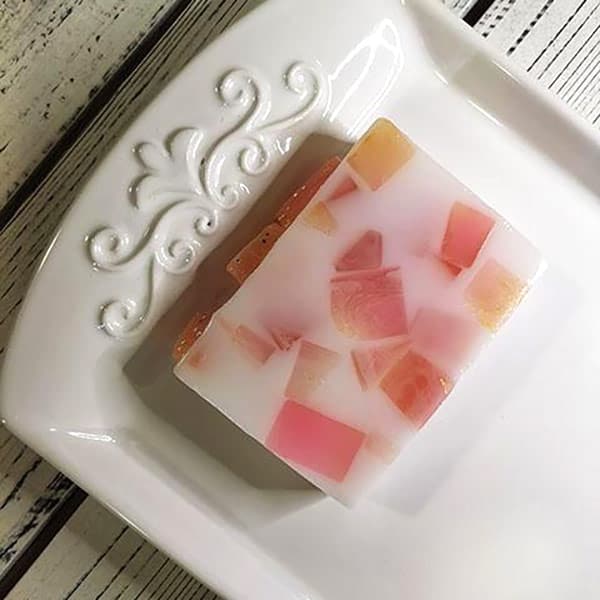 Artisan Soap Bar - Rose Gold - White